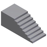 Escalera recta con pendiente constante