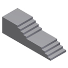 Escalera recta con rellano intermedio