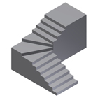 Tipo 8. Escalera con tramo recto, curva en élice y tramo recto