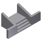 Tipo 9. Escalera de acceso desde la acera con fachada a ambos lados